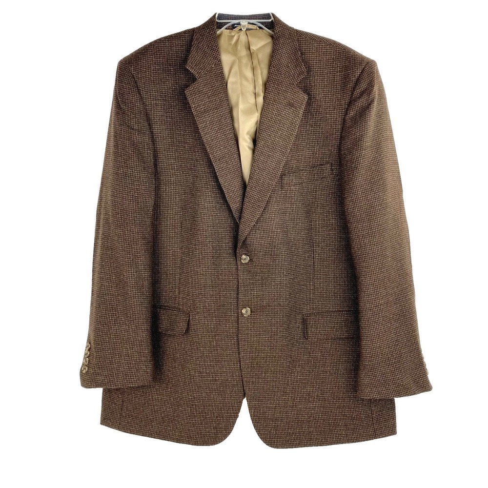 Bernhard Altmann Couture Wool Cashmere 49 L Houndstooth Sport Coat Blazer Jacket